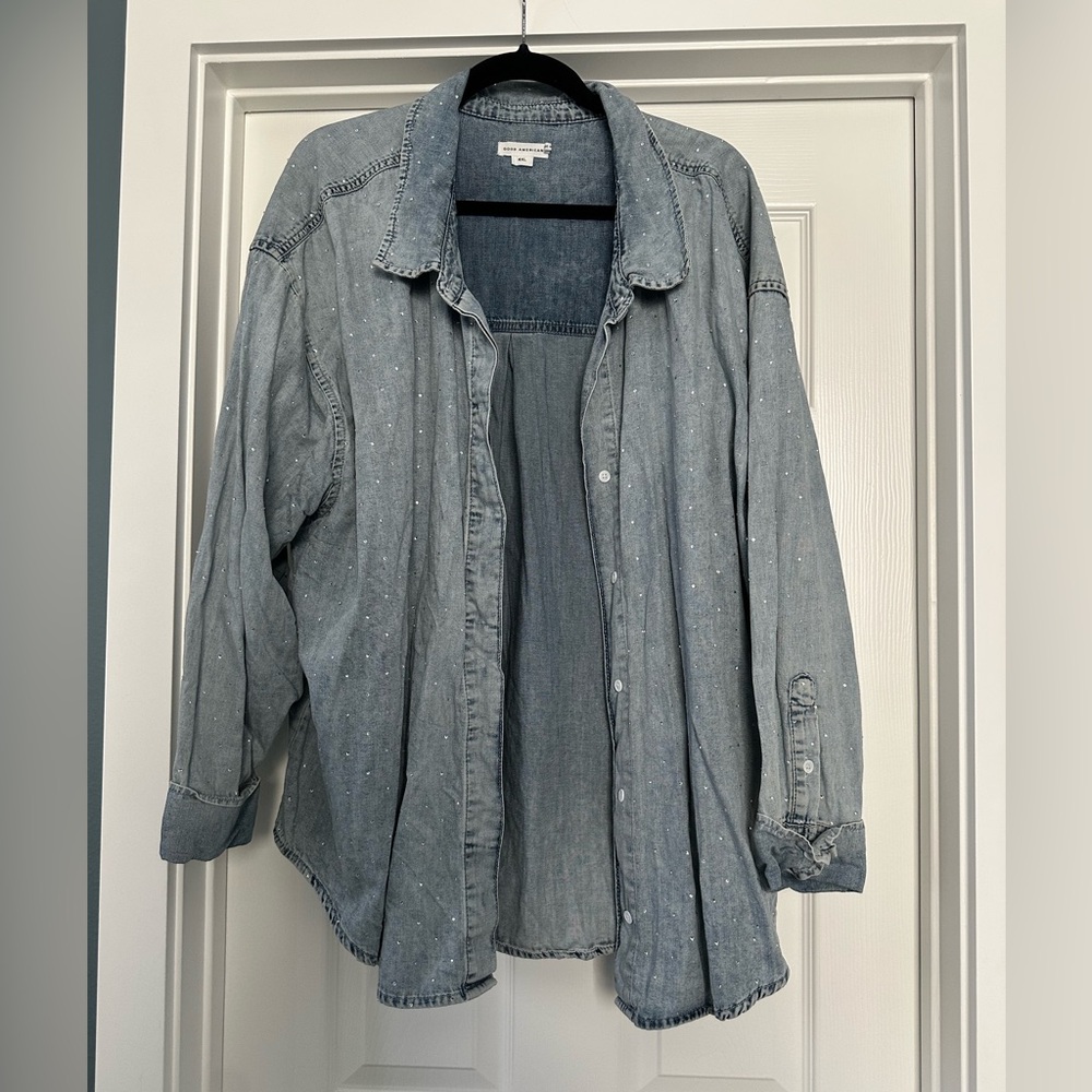 Good American denim shacket